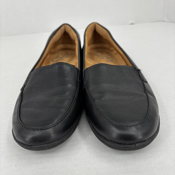 Natural Soul Loafer Womens Size 7.5 Black Leather Slip On Comfort Shoes - Picture 6 of 10